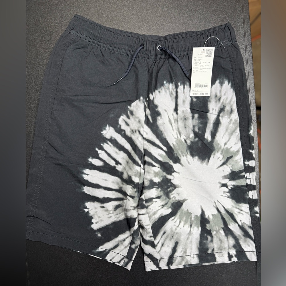 NWT GAP Teens Black and White Tie-Dye Shorts Size XL/12